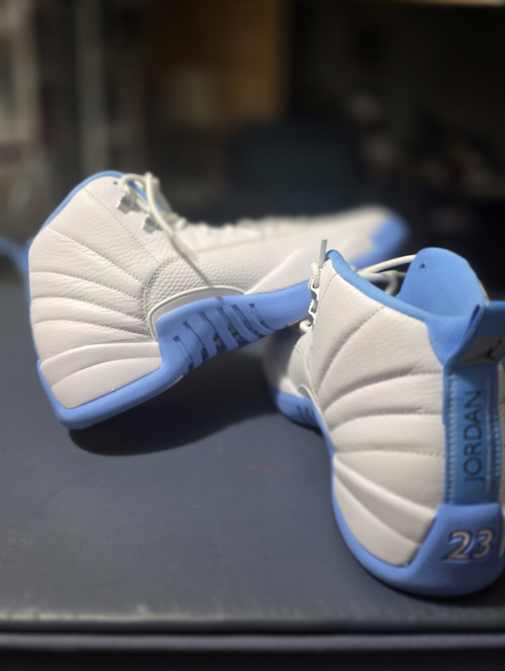 Jordan 12 Retro Melo White and Light Blue  Sneakers Size 9.5m New.